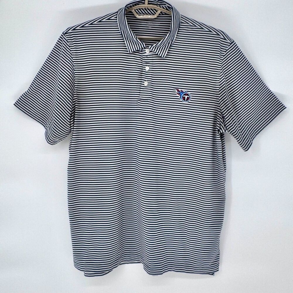 Vineyard Vines Tennessee Titans Striped Performance Polo Shirt XL
